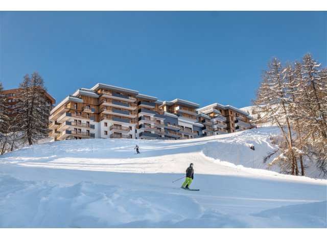 Investissement locatif en Savoie 73 : programme immobilier neuf pour investir Résidence Manaka  La Plagne Tarentaise